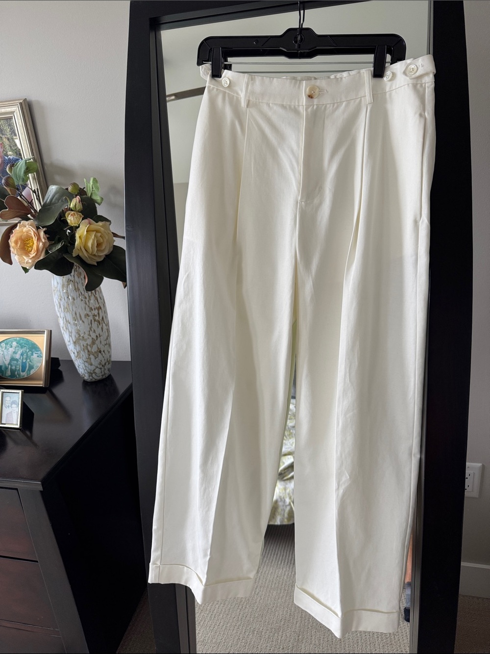 Reiss Les 1000 Ciels Luca Cotton Wide Leg Trouser Size S - Picture 7 of 11